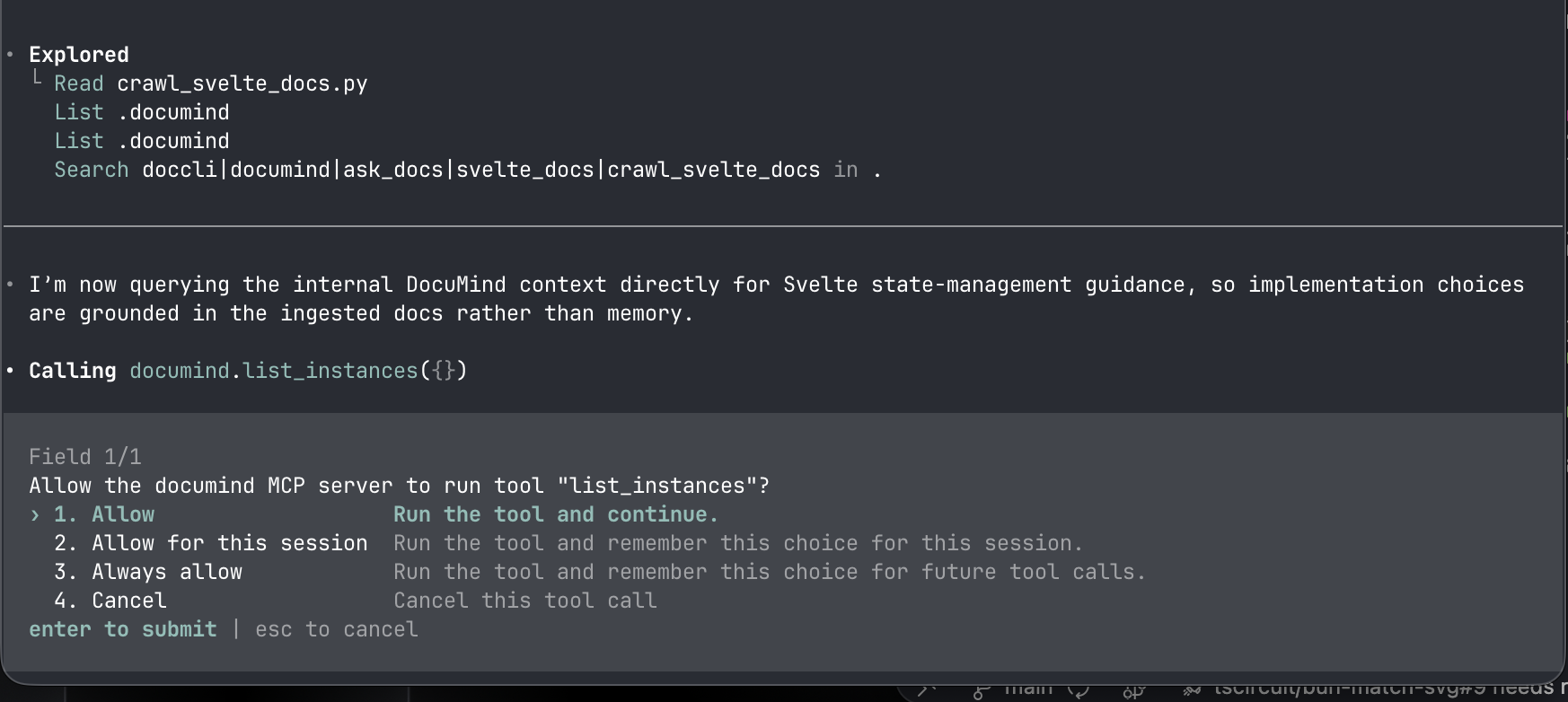 Screenshot 11: MCP tool success response