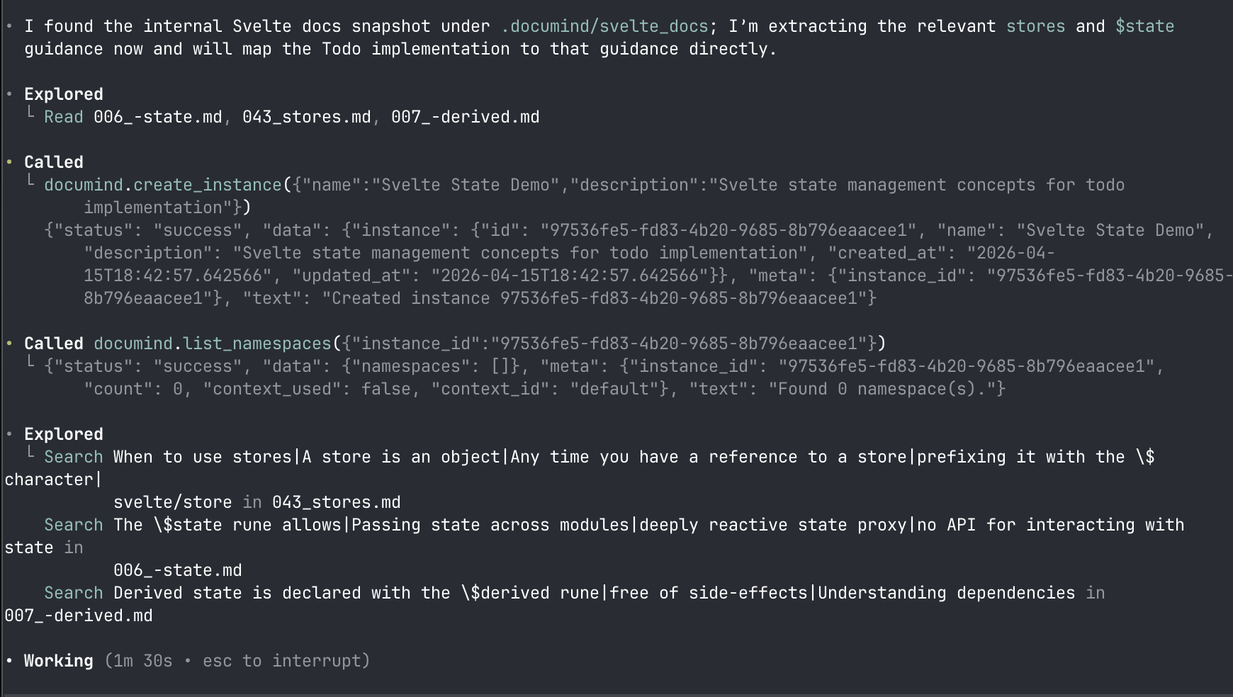 Screenshot 13: CLI to MCP fallback behavior