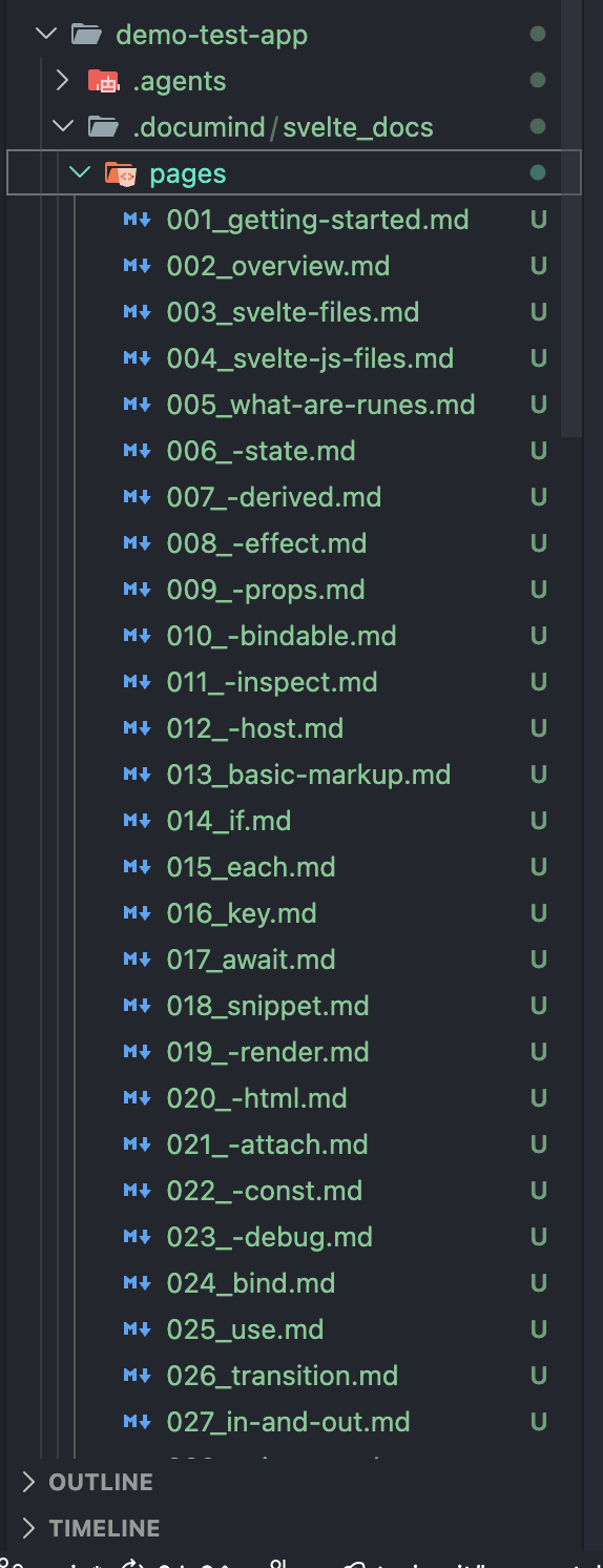 Screenshot 04: list of crawled pages in directory